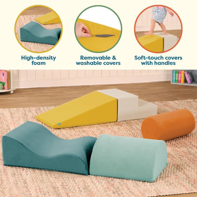 slide 3 of 12, B. toys Foam Building Shapes for Indoor Play Soft Play Equipment - 5pc, 5 ct