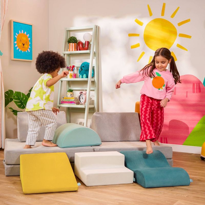 slide 7 of 12, B. toys Foam Building Shapes for Indoor Play Soft Play Equipment - 5pc, 5 ct