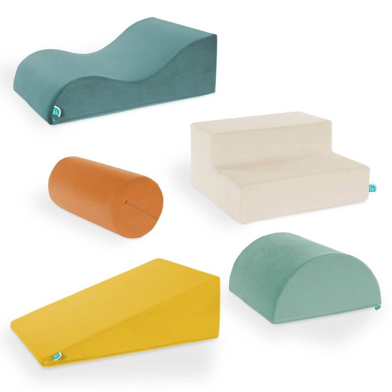 slide 11 of 12, B. toys Foam Building Shapes for Indoor Play Soft Play Equipment - 5pc, 5 ct