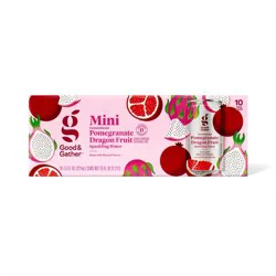 Pomegranate Dragon Fruit Sparkling Water - 10pk/7.5 fl oz Cans Good & Gather™