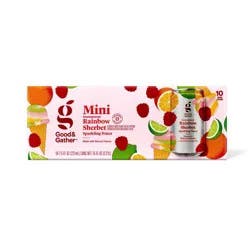 Rainbow Sherbet Sparkling Water - 10pk/7.5 fl oz Cans Good & Gather™