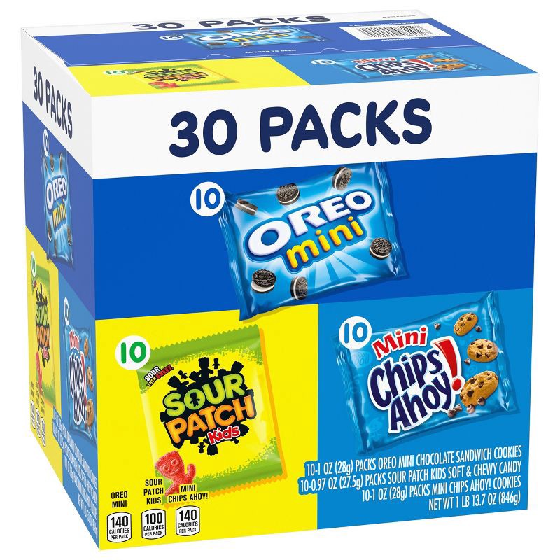 slide 8 of 13, NABISCO Cookies & Candy Variety Pack - 29.7oz/30ct, 29.7 oz, 30 ct