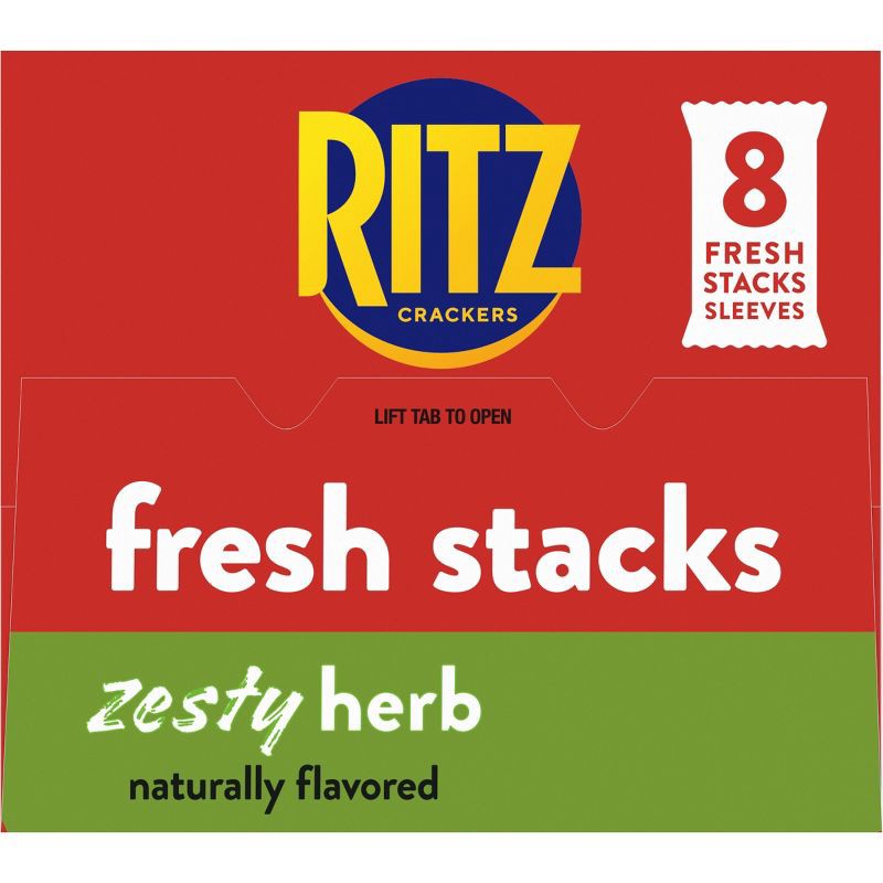 slide 14 of 15, RITZ Fresh Stacks Zesty Herb Crackers Travel Snacks - 11.8oz, 11.8 oz