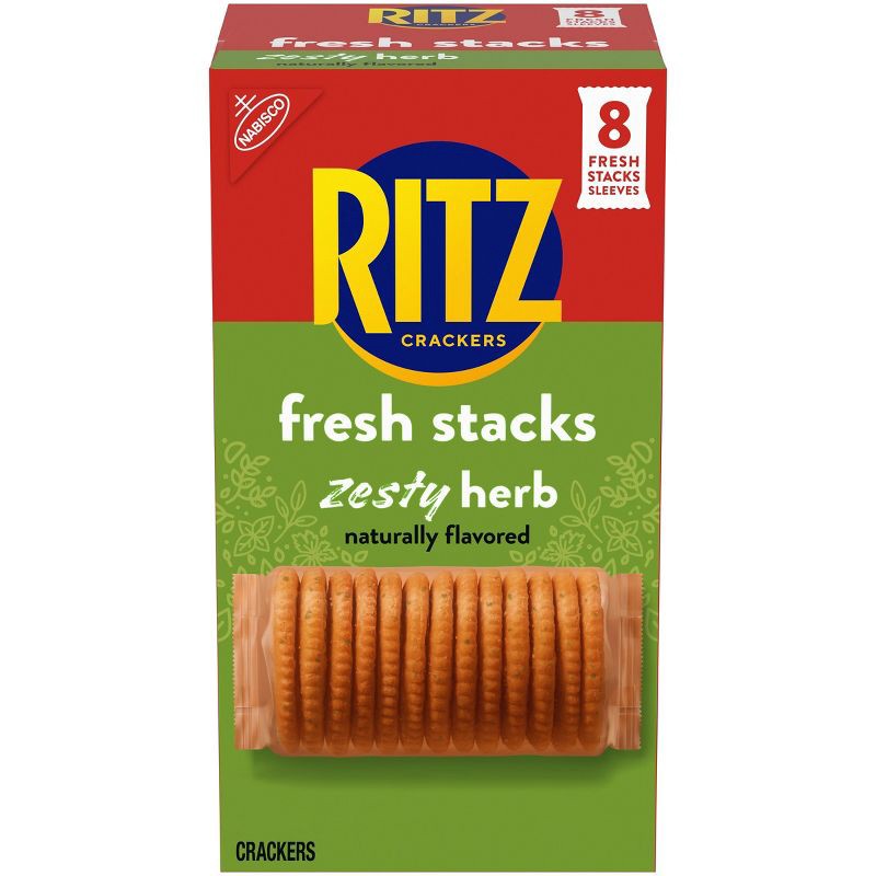 slide 1 of 15, RITZ Fresh Stacks Zesty Herb Crackers Travel Snacks - 11.8oz, 11.8 oz