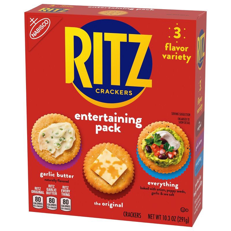 slide 6 of 13, RITZ Entertaining Variety Pack Crackers Party Snacks - 10.3oz, 10.3 oz