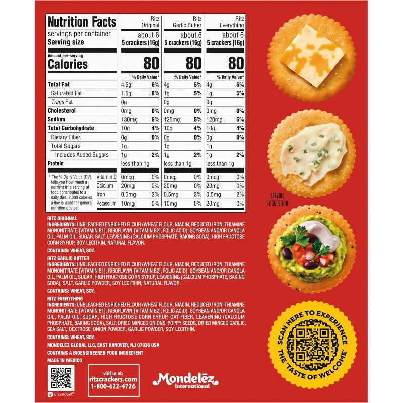 slide 11 of 13, RITZ Entertaining Variety Pack Crackers Party Snacks - 10.3oz, 10.3 oz