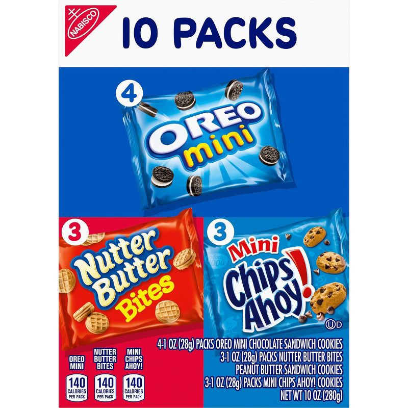 slide 10 of 14, NABISCO Cookies Mini Variety Pack - 10oz/10ct, 10 ct; 10 oz