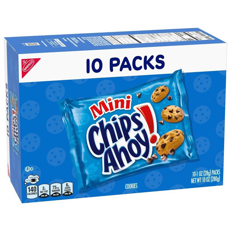 slide 11 of 18, Chips Ahoy! Mini Original Chocolate Chip Cookies Snack Pack - 10oz/10ct, 10 ct; 10 oz