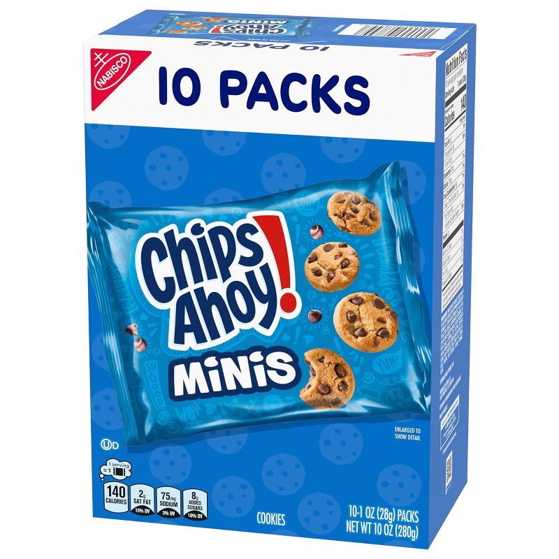 slide 11 of 18, Chips Ahoy! Mini Original Chocolate Chip Cookies Snack Pack - 10oz/10ct, 10 ct; 10 oz