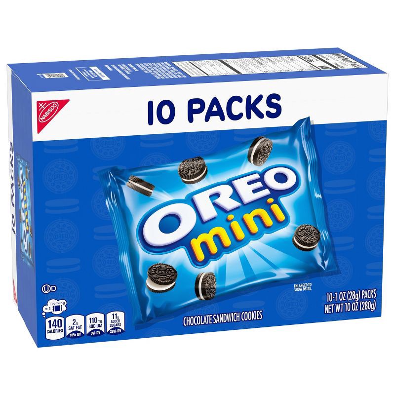 slide 1 of 17, Oreo Mini Chocolate Sandwich Cookies Snack Pack - 10oz/10ct, 10 ct; 10 oz