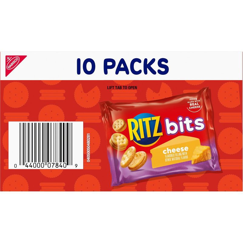 slide 6 of 14, RITZ Bits Cheese Sandwich Crackers Snack Pack Lunch Snacks - 10ct, 10 ct; 10 oz