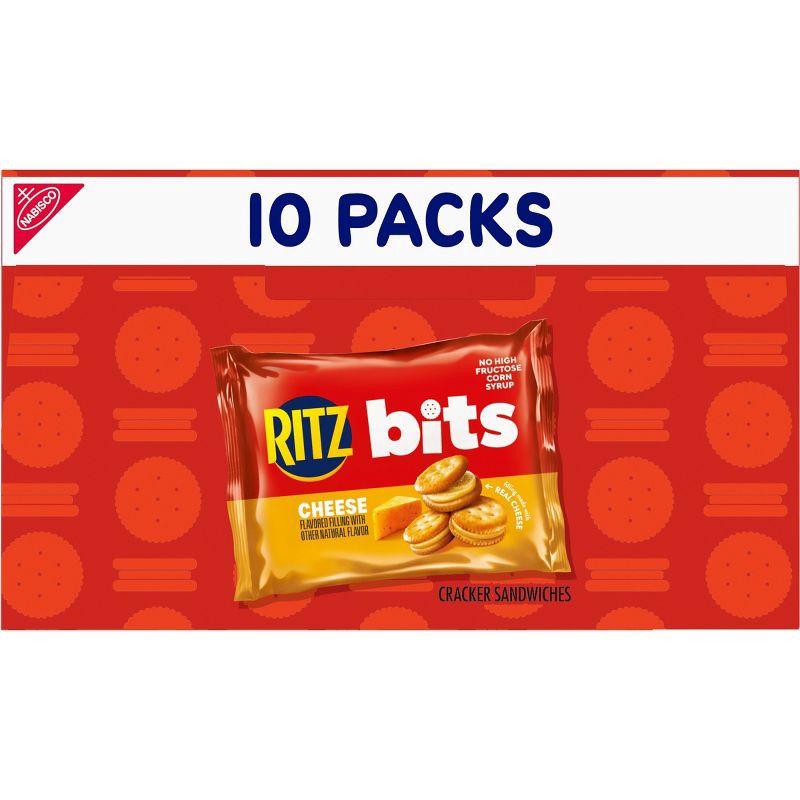 slide 14 of 14, RITZ Bits Cheese Sandwich Crackers Snack Pack Lunch Snacks - 10ct, 10 ct