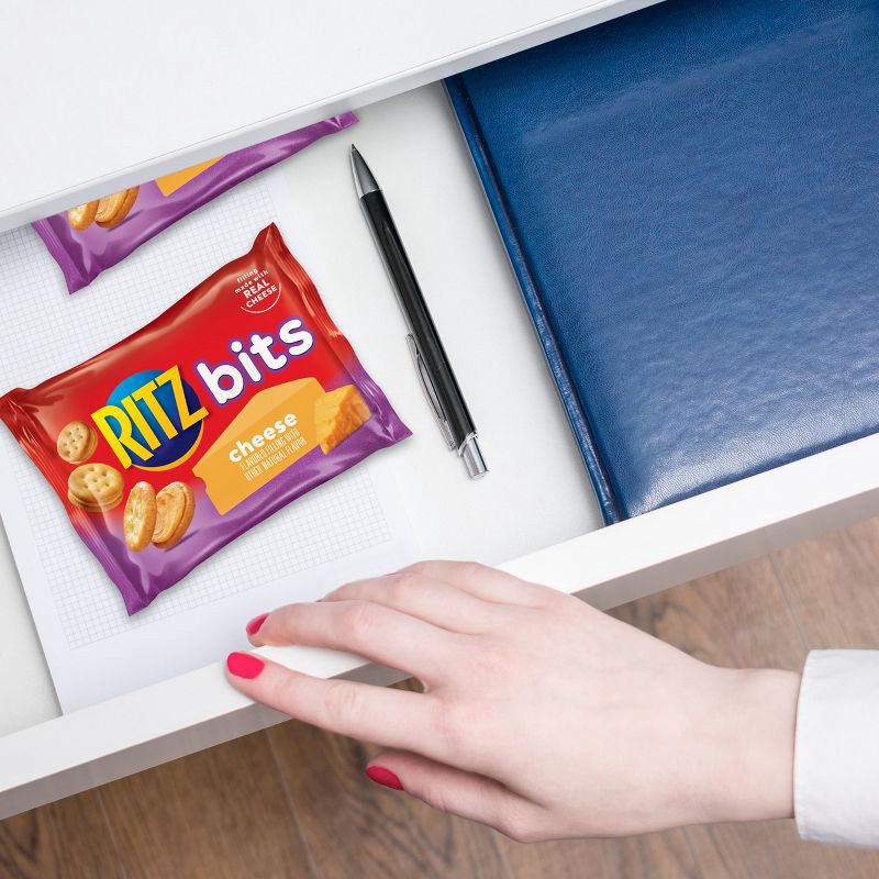 slide 7 of 14, RITZ Bits Cheese Sandwich Crackers Snack Pack Lunch Snacks - 10ct, 10 ct; 10 oz