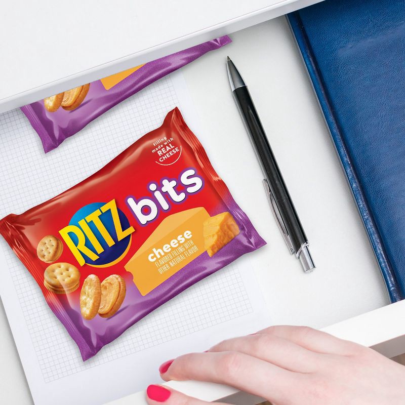 slide 5 of 14, RITZ Bits Cheese Sandwich Crackers Snack Pack Lunch Snacks - 10ct, 10 ct