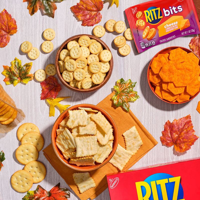 slide 5 of 14, RITZ Bits Cheese Sandwich Crackers Snack Pack Lunch Snacks - 10ct, 10 ct; 10 oz