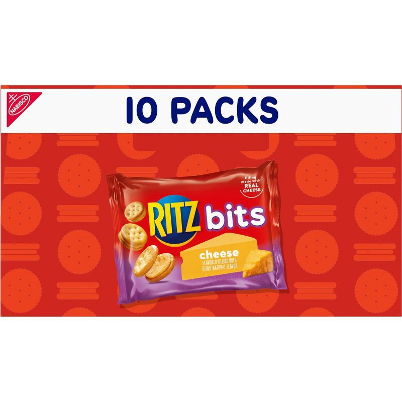 slide 11 of 14, RITZ Bits Cheese Sandwich Crackers Snack Pack Lunch Snacks - 10ct, 10 ct; 10 oz