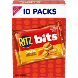 RITZ Bits Cheese Sandwich Crackers Snack Pack Lunch Snacks - 10ct
