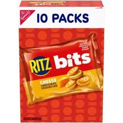 RITZ Bits Cheese Sandwich Crackers Snack Pack Lunch Snacks - 10ct