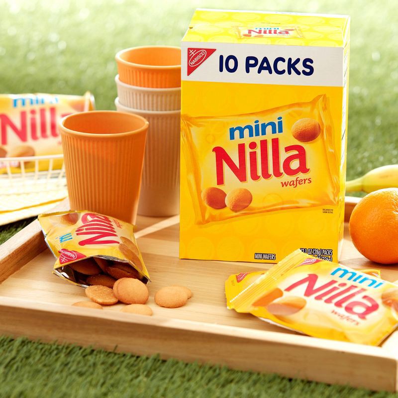 slide 6 of 13, Nilla Mini Vanilla Wafer Cookies Snack Packs - 10oz/10ct, 10 ct; 10 oz