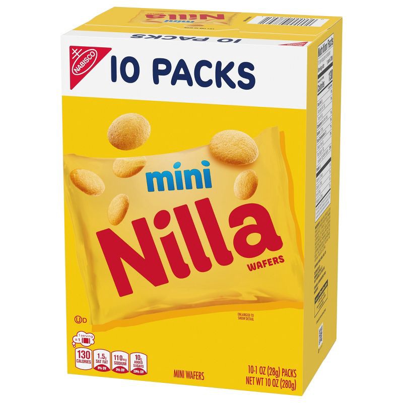 slide 8 of 13, Nilla Mini Vanilla Wafer Cookies Snack Packs - 10oz/10ct, 10 ct; 10 oz