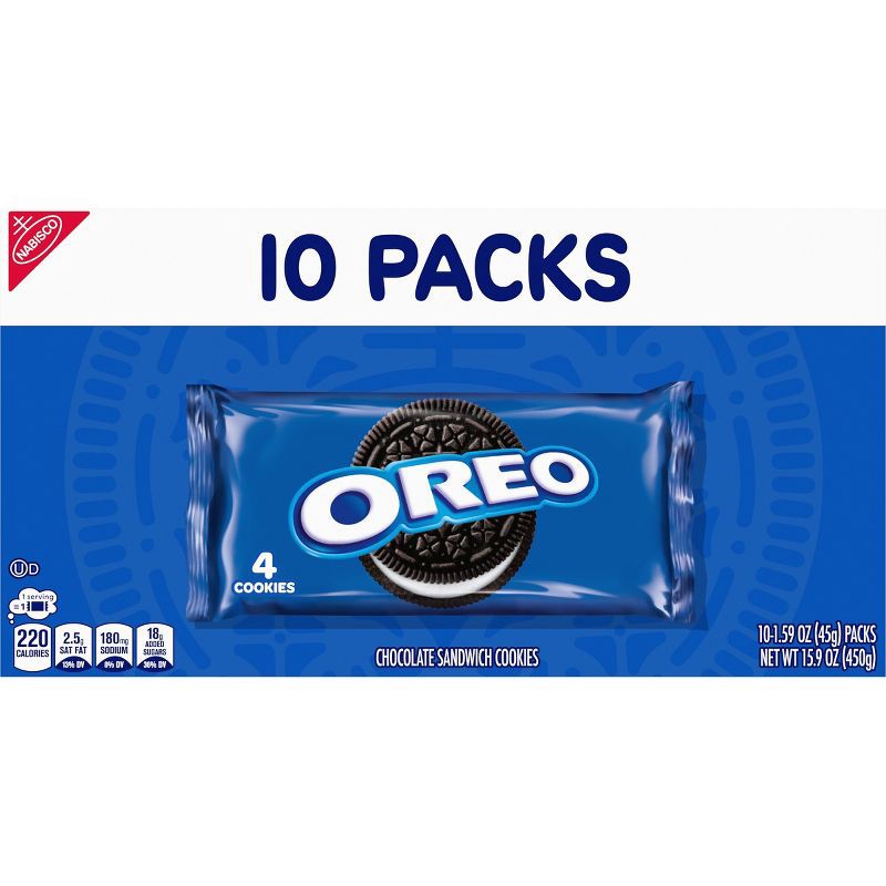 slide 10 of 14, Oreo Chocolate Sandwich Cookies Snack Pack - 15.9oz/10ct, 15.9 oz, 10 ct