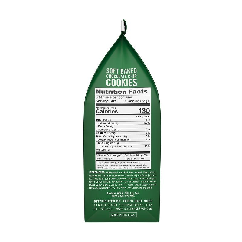 slide 11 of 13, Tate's Bake Shop Soft Baked Cookies Chocolate Chip - 8oz, 8 oz