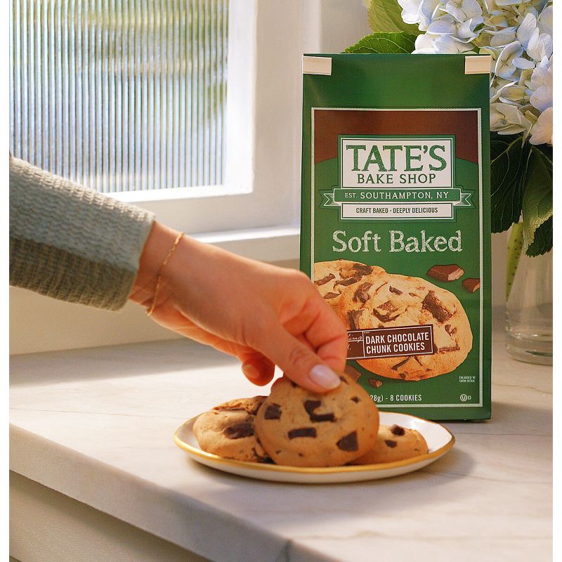 slide 4 of 13, Tate's Bake Shop Soft Baked Cookies Dark Chocolate Chunk - 8oz, 8 oz