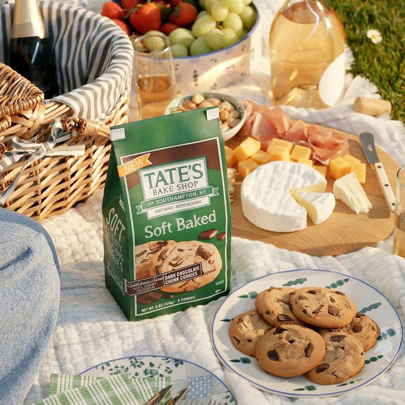 slide 5 of 13, Tate's Bake Shop Soft Baked Cookies Dark Chocolate Chunk - 8oz, 8 oz