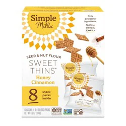 Simple Mills Crackers Sweet Thin Honey - 8pk
