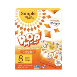Simple Mills Crackers Pop Mmms Cheddar - 8pk