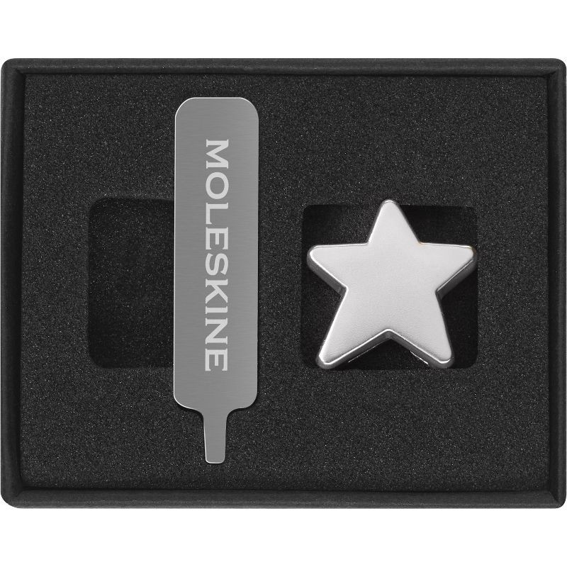 slide 1 of 3, Moleskine Star Pin Silver, 1 ct