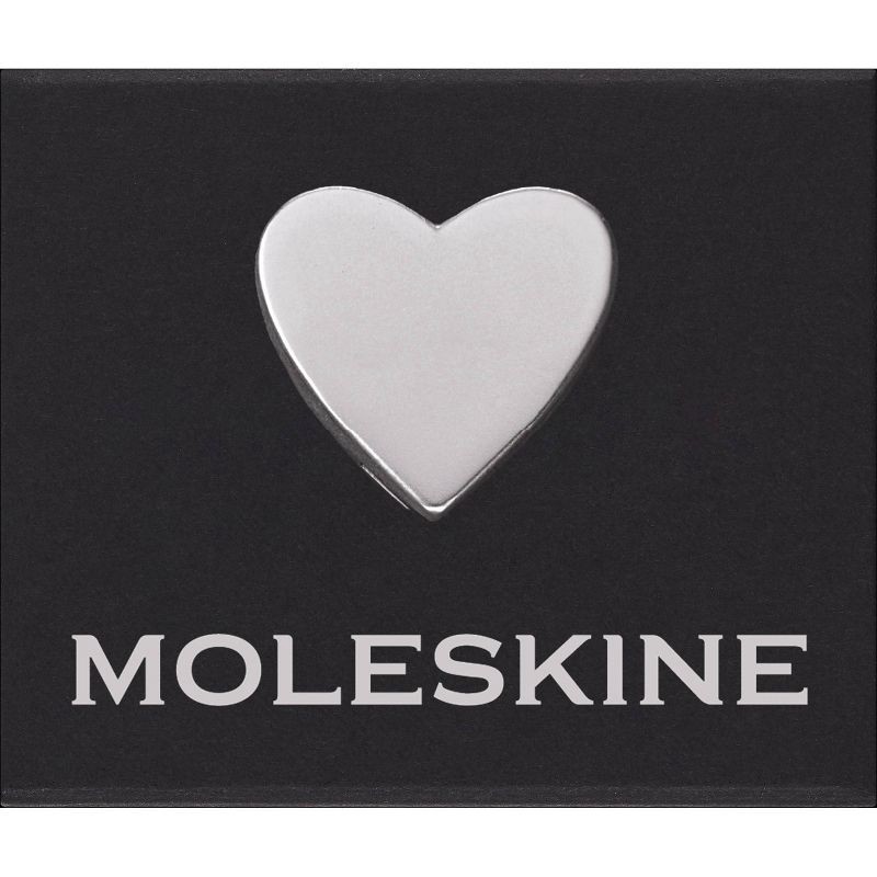slide 3 of 3, Moleskine Heart Pin Silver, 1 ct
