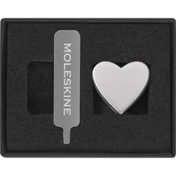 Moleskine Heart Pin Silver