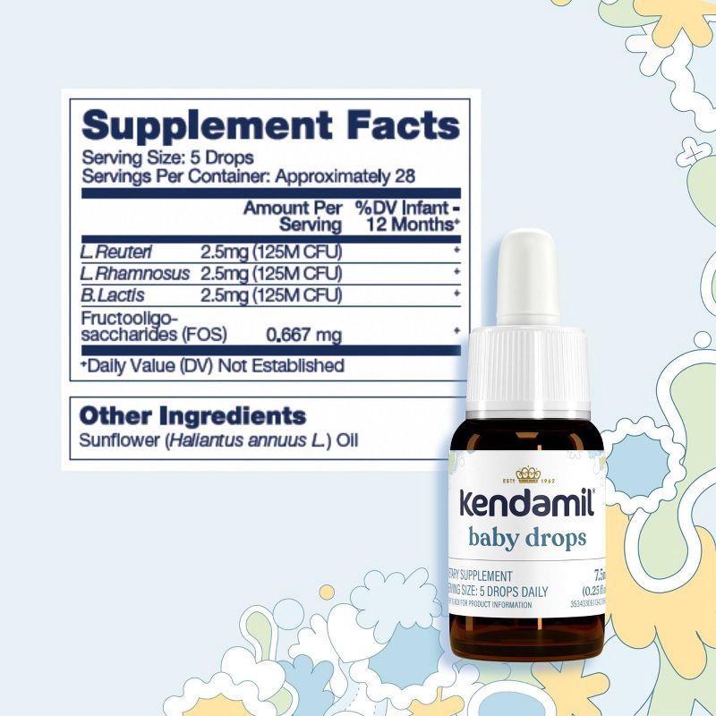 slide 7 of 9, Kendamil Baby Probiotic Drops - 0.25 fl oz, 0.25 fl oz