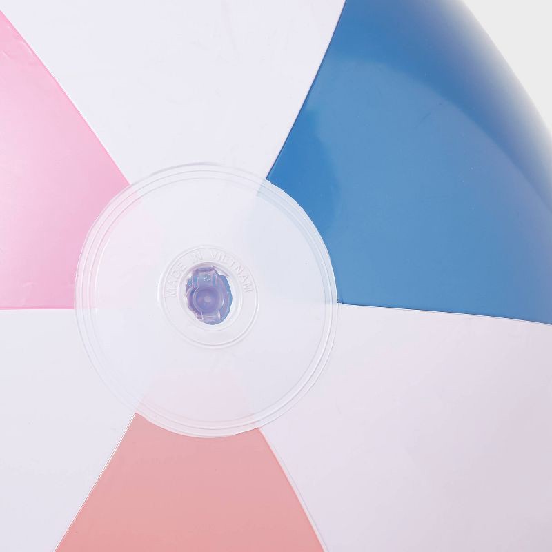 slide 3 of 3, Large Beach Ball SMS - Sun Squad™: Inflatable PVC Pool Toy, 1 ct