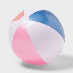 Large Beach Ball SMS - Sun Squad™: Inflatable PVC Pool Toy
