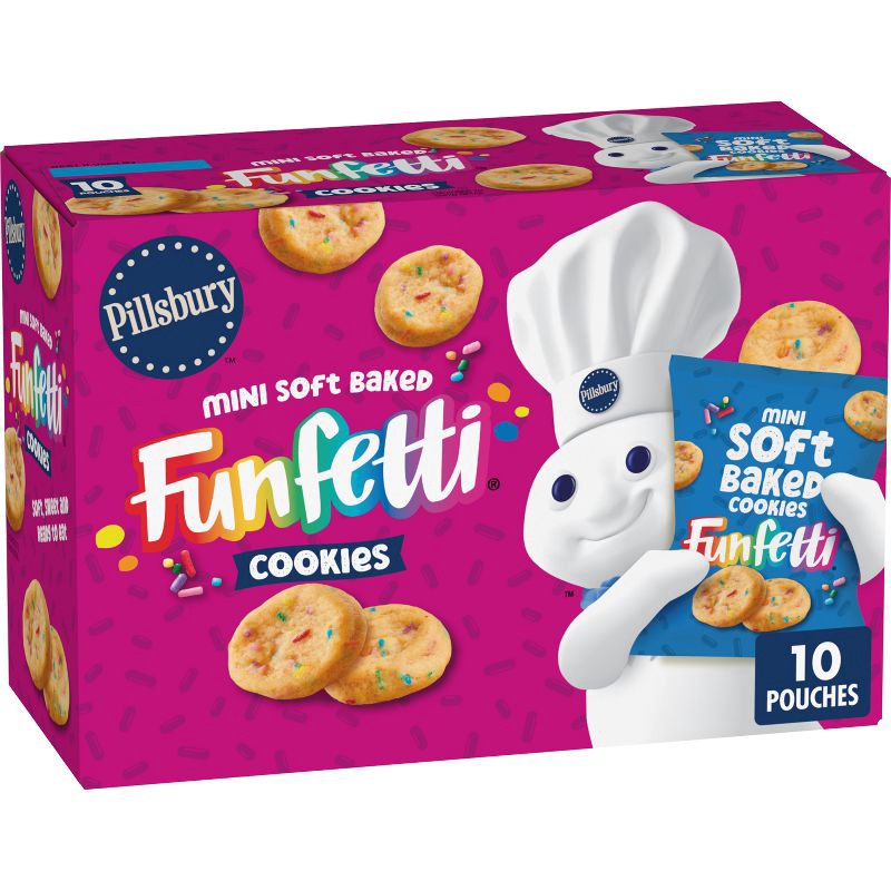 slide 1 of 17, Pillsbury Funfetti Mini Soft Baked Cookies - 10oz, 10 oz
