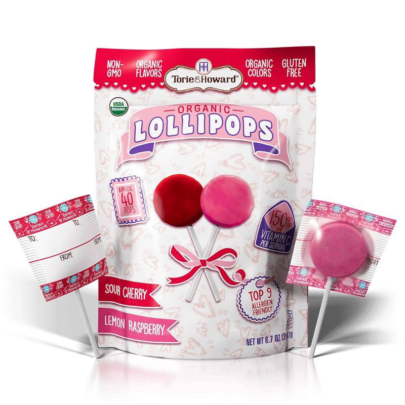 slide 2 of 5, American Licorice Torie and Howard Valentine's Lollipops Candy Bag - 8.7oz, 8.7 oz