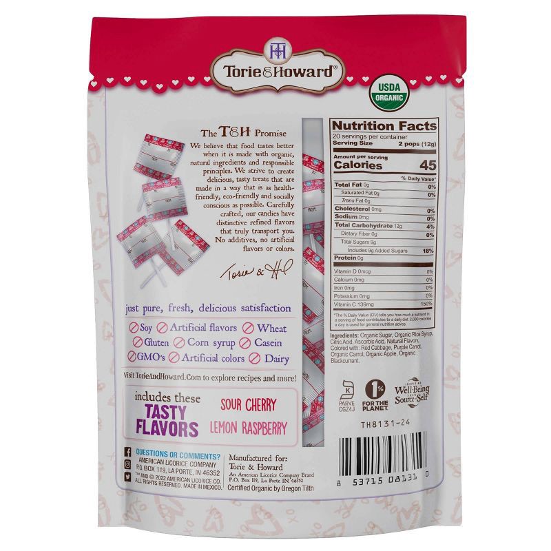 slide 3 of 5, American Licorice Torie and Howard Valentine's Lollipops Candy Bag - 8.7oz, 8.7 oz