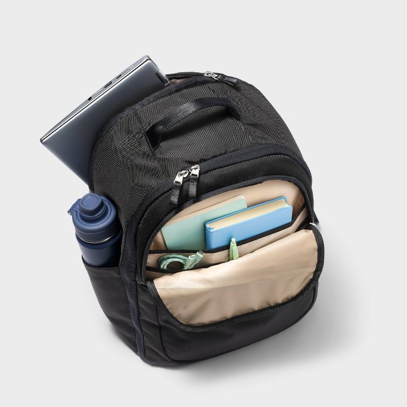 slide 3 of 5, Everyday to Travel Backpack - All In Motion™ Black: Water-Resistant, Fits 17" Laptop, 1 ct