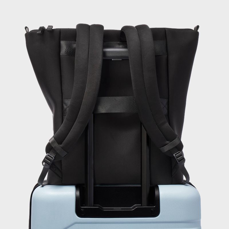 slide 4 of 4, Faux Neoprene Tote Backpack - All in Motion™ Black: Water-Resistant Softside Knit, 1 ct