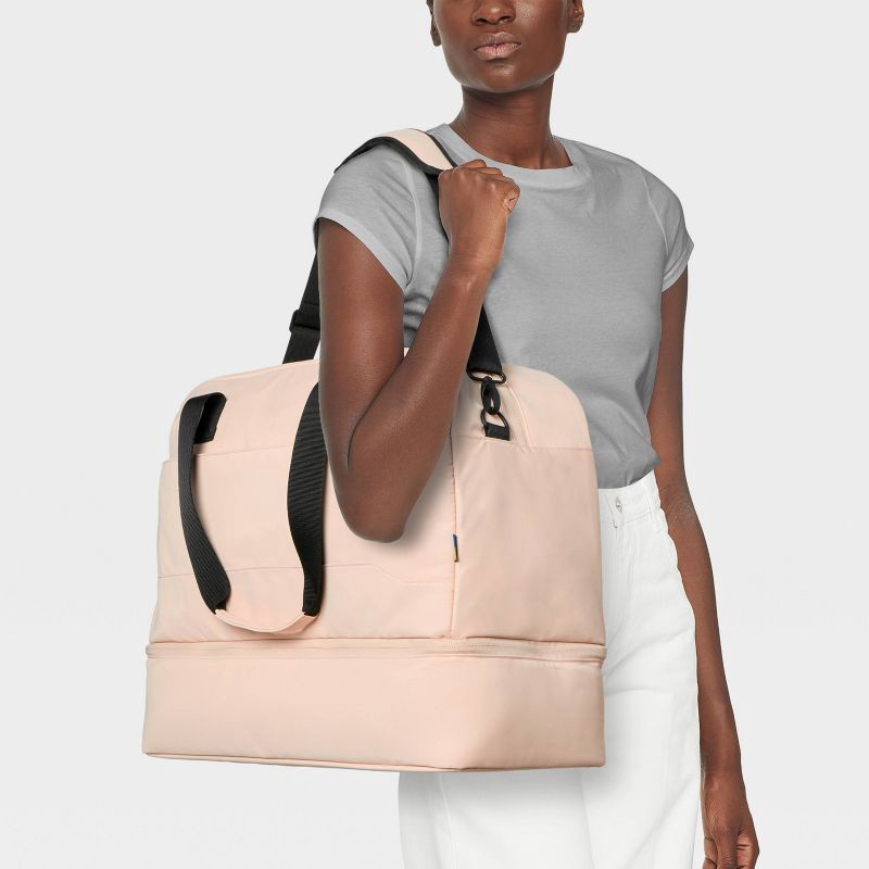 slide 2 of 6, Weekender Bag with Drop-Bottom Pink - Open Story™️: Travel Luggage, 1 ct