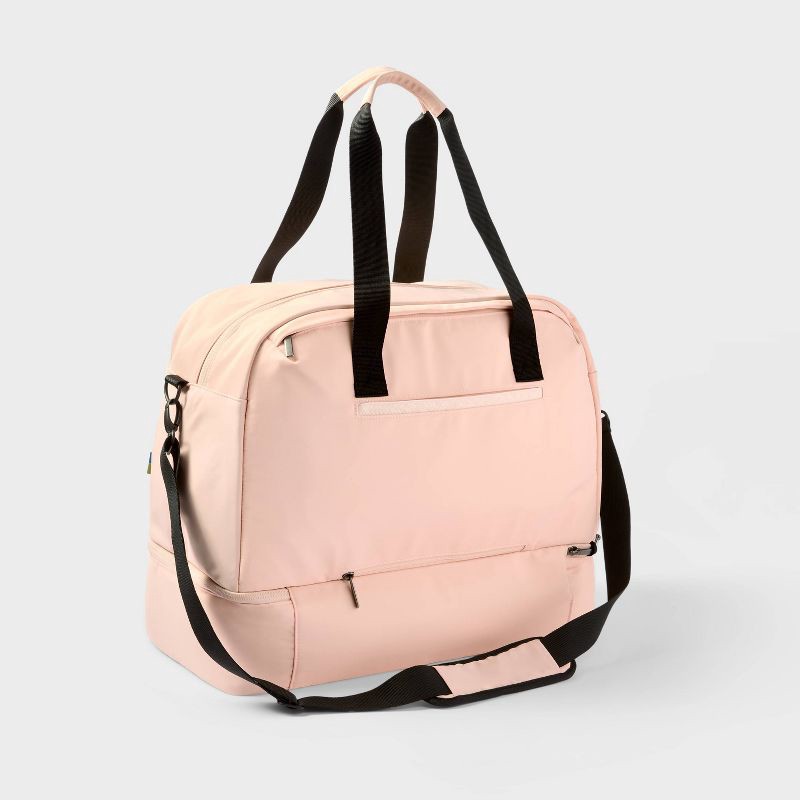 slide 3 of 6, Weekender Bag with Drop-Bottom Pink - Open Story™️: Travel Luggage, 1 ct