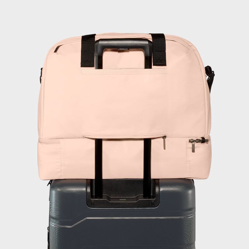 slide 5 of 6, Weekender Bag with Drop-Bottom Pink - Open Story™️: Travel Luggage, 1 ct
