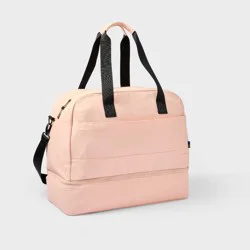 Weekender Bag with Drop-Bottom Pink - Open Story™️: Travel Luggage