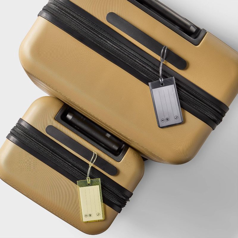 slide 2 of 3, Jelly Luggage Tag - Open Story™ Lime Green/Gray: Solid TPU Travel Accessories, 1 ct