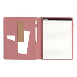 Altitude Padfolio 8.5"x10.5" Vegan Leather Mauve Pink Debossed Arch