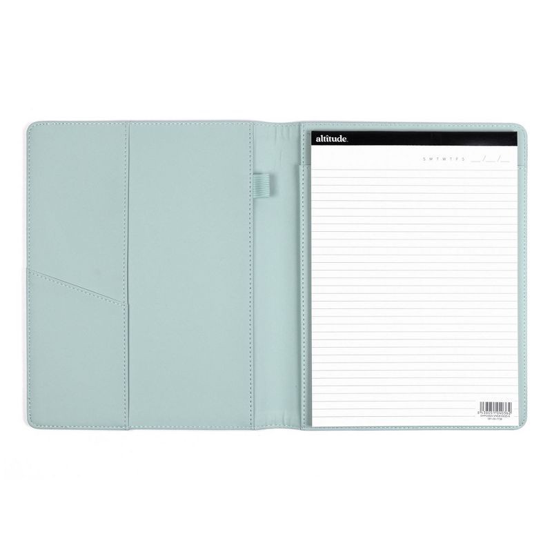 slide 5 of 8, Altitude Padfolio 8.5"x10.5" Vegan Leather Seafoam Blue Debossed Arch, 1 ct