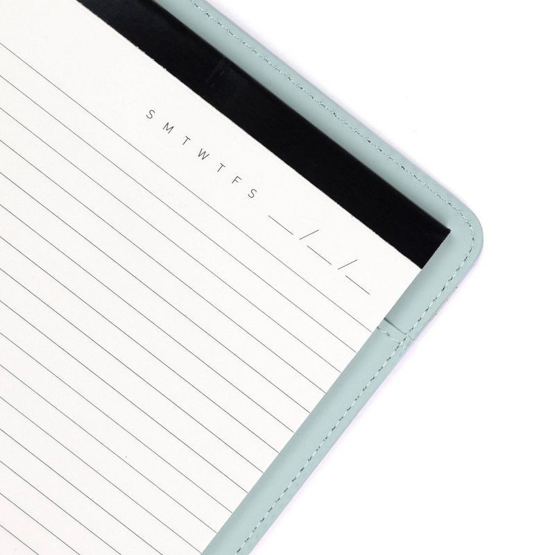 slide 6 of 8, Altitude Padfolio 8.5"x10.5" Vegan Leather Seafoam Blue Debossed Arch, 1 ct