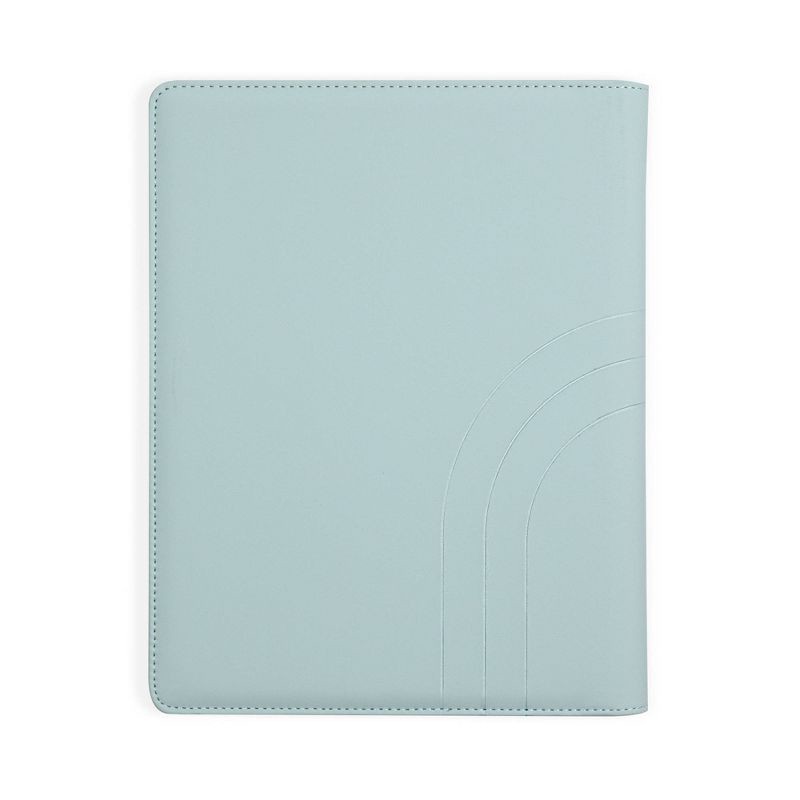 slide 8 of 8, Altitude Padfolio 8.5"x10.5" Vegan Leather Seafoam Blue Debossed Arch, 1 ct